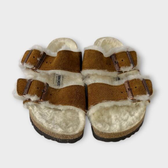 Birkenstock Arizona Shearling-Lined Suede Sandals Size 6 - Picture 6 of 12